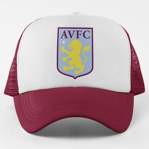 NEW Aston Villa FC Trucker Mesh Snapback Hat 2-TONE MAROON